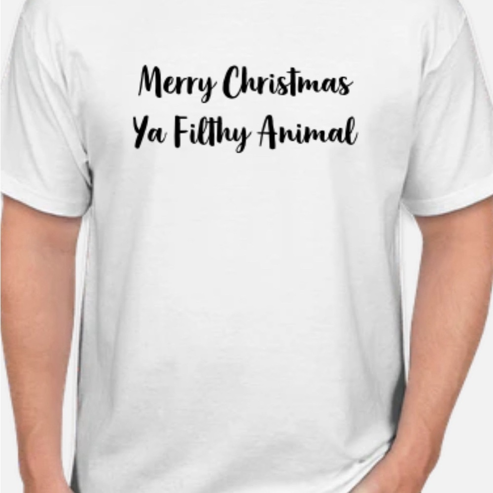 Cute Funny Christmas T-Shirt Merry Christmas Ya Filthy Animal